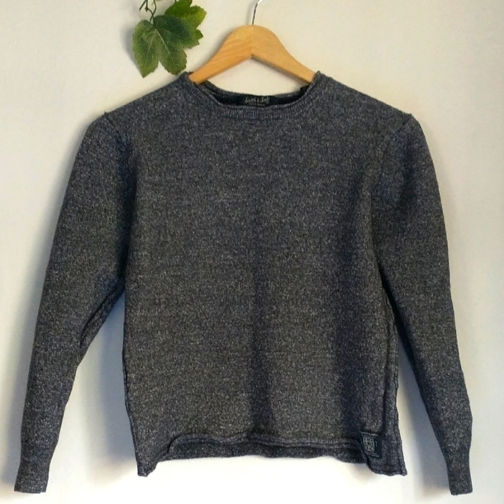 Scotch & Soda Wool Linen Gray Sweater Kids Large Excellent Condition